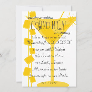 Invitation Martini Rock Retro