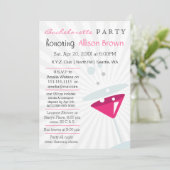 Invitation Martini rose Mod Bachelorette (Debout devant)