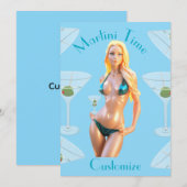 Invitation Martini time Bikini Babe Thunder_Cove  (Devant / Derrière)