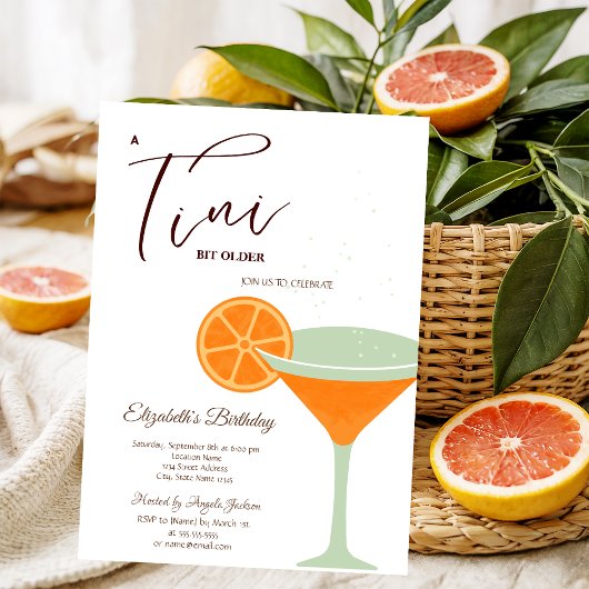 Invitation Martini Un peu plus vieux vert
