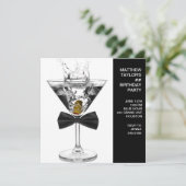 Invitation Martini Verre Signifie N'Importe Quel Nombre Anniv (Debout devant)