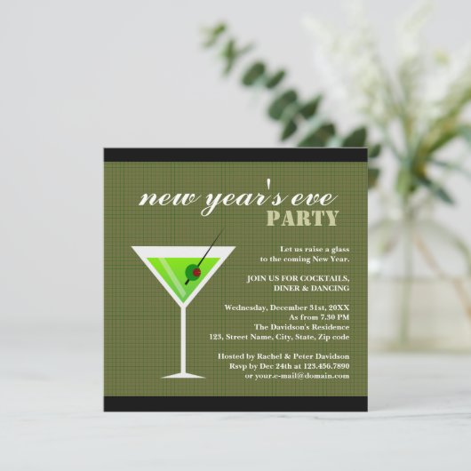 Invitation Martini vert (Debout devant)