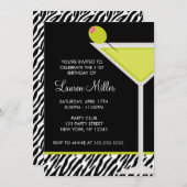 Invitation Martini vert et modèle zèbre (Devant / Derrière)