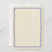 Invitation Martini Yellow Stripes Enterrement de Vie de Jeune (Dos)
