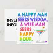 Invitation MARTINI ZEN : Un sage à la recherche d'invitations (Devant / Derrière)