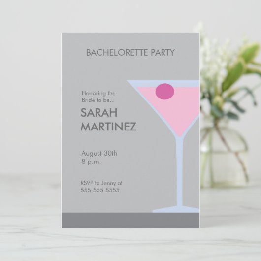 Invitation martinipink, Honoring the Bride to be..., Augus... (Debout devant)