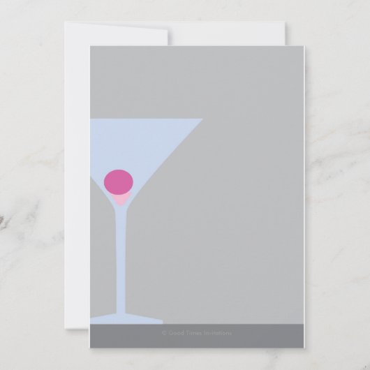 Invitation martinipink, Honoring the Bride to be..., Augus... (Dos)