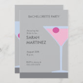 Invitation martinipink, Honoring the Bride to be..., Augus... (Devant / Derrière)