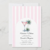 Invitation Martinis & Bikinis Fête de Fille Tropicale (Devant)