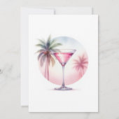 Invitation Martinis & Bikinis Fête de Fille Tropicale (Dos)