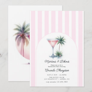 Invitation Martinis & Bikinis Fête de Fille Tropicale
