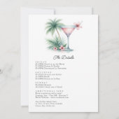Invitation Martinis & Bikinis Week-end Tropical pour l'Enterr (Dos)