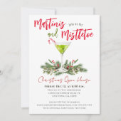 Invitation Martinis et Gui de Noël Maison Ouverte (Devant)