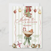 Invitation Martinis et gui de Noël originaux (Devant)