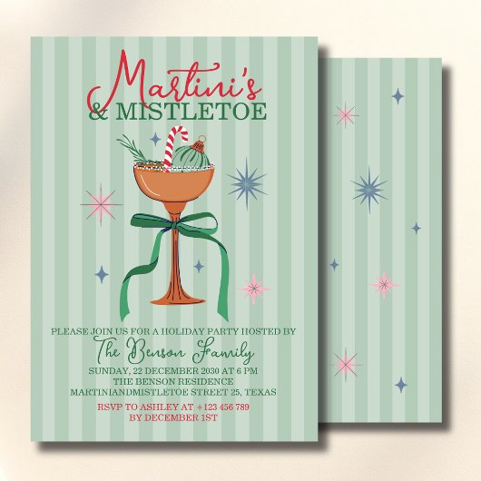 Invitation Martini's & Mistletoe Christmas Cocktail event