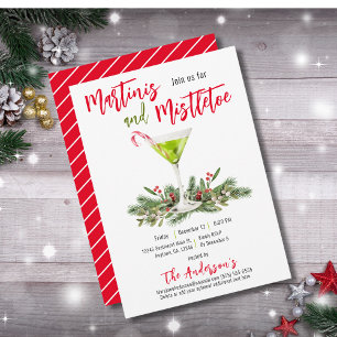 Invitation Martinis & Mistletoe Festive Boissons Festives