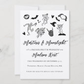 Invitation Martinis & Moonlight Spooky Bachelorette Weekend (Devant)