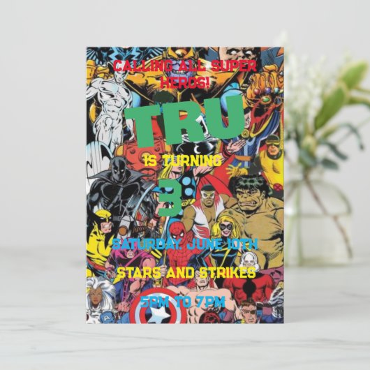 Invitation Marvel (Debout devant)