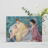 Invitation Mary Cassatt - Deux mères et enfants dans un batea (Debout devant)