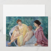 Invitation Mary Cassatt - Deux mères et enfants dans un batea (Devant / Derrière)