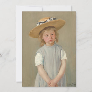 Invitation Mary Cassatt - Enfant au chapeau de paille