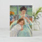 Invitation Mary Cassatt - Jeune Mère Cousant (Debout devant)