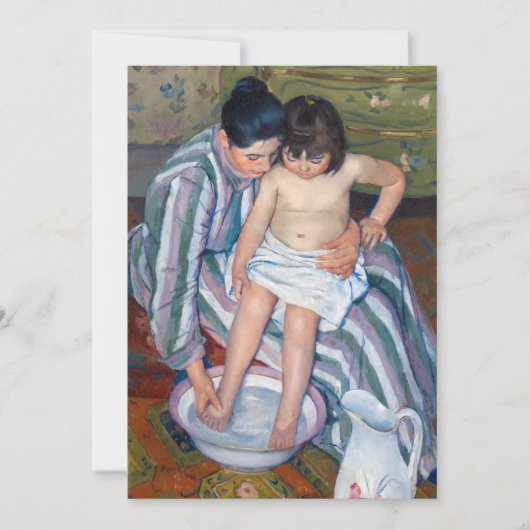 Invitation Mary Cassatt - Le bain de l'enfant (Devant)
