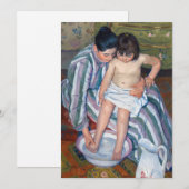 Invitation Mary Cassatt - Le bain de l'enfant (Devant / Derrière)
