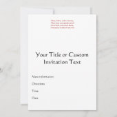 Invitation Mary, Mary, tout à fait contraire (Dos)