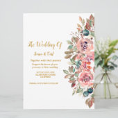 Invitation MARY Rose couleur d'eau Emerald Mariage vert (Debout devant)