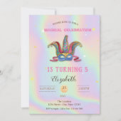 Invitation Mascarade Anniversaire Holographique (Devant)