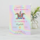 Invitation Mascarade Anniversaire Holographique (Debout devant)