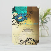 Invitation Mascarade Aqua Masquerade Masque Masque Costume Ha (Debout devant)