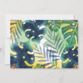 Invitation Mascarade aquarelle 50e fête d'anniversaire (Dos)