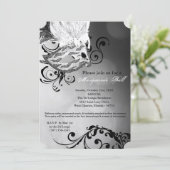 Invitation Mascarade blanche Masque Masque Masque Costume Hal (Debout devant)