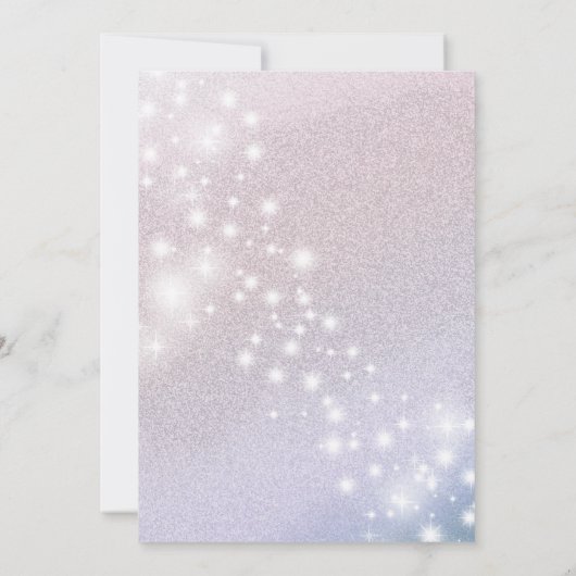 Invitation Mascarade charmant scintillant ombre (Dos)