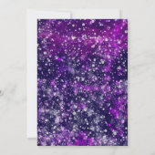 Invitation Mascarade d'anniversaire 16 ans noir et violet (Dos)