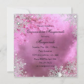 Invitation Mascarade de la princesse d'argent rose Quinceaner (Dos)