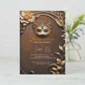 Invitation Mascarade de Quinceañera (Debout devant)