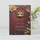 Invitation Mascarade de Quinceañera (Debout devant)