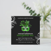 Invitation mascarade d'Halloween ~ PERSONNALISÉ (Debout devant)