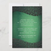 Invitation Mascarade diamant damassé vert doux 16 (Dos)