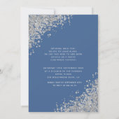 Invitation Mascarade diamant luxe Quinceañera bleu (Dos)