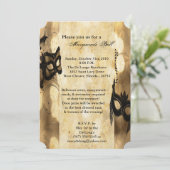 Invitation Mascarade d'or Mascarade Masque Costume de bal Hal (Debout devant)