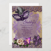 Invitation Mascarade du bonbon 16 (Devant / Derrière)