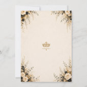 Invitation Mascarade Glamour pour les Seize Ans (Dos)