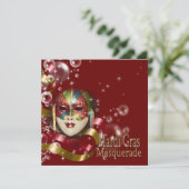 Invitation Mascarade mardi gras (Debout devant)