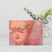 Invitation Mascarade Marie Antoinette de boule de chute et (Debout devant)