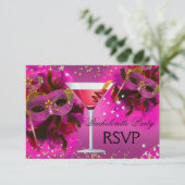 Invitation Mascarade Mascarade Mascarette RSVP (Debout devant)