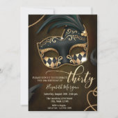 Invitation Mascarade, Masque 30e anniversaire (Devant)